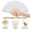 110pcs Personalized Folding Fan with Name Gift for Guests Custom Summer Wedding Fans Bulk Customize Engraved Bamboo Silk Hand Fans Bridal Bachelorette Wedding Birthdays Gifts Party Favors Fans view 3