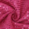 Akklian Fashion Elegant Flare Long Pants Glitter High Waisted Wide Leg Bell Bottom Palazzo Trouser Y2k Sparkly Pant for Party Hot Pink view 3