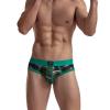 JOCKMAIL Men's Underwear Briefs Men's Sexy Briefs Breathable Comfortable Mesh Underwear Men's Low Rise Briefs (US, Alpha, Large, Regular, Regular, Green) view 4