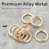 Gkeygo Key Ring Clip, 1 Inch Keychain Rings, 8 Pack Round Carabiner Clip for Keys, Buckle, Bags, Purses - Key Chain Hooks Replacement Keychains Lanyard DIY Crafts, Light Gold view 2