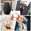 Gkeygo Key Ring Clip, 1 Inch Keychain Rings, 8 Pack Round Carabiner Clip for Keys, Buckle, Bags, Purses - Key Chain Hooks Replacement Keychains Lanyard DIY Crafts, Light Gold view 3