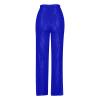 Akklian Fashion Elegant Flare Long Pants Glitter High Waisted Wide Leg Bell Bottom Palazzo Trouser Y2k Sparkly Pant for Party Blue view 2