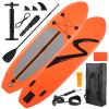 TLSUNNY 10'30'' Inflatable Stand Up Paddle Board, 3 Fins Paddleboard with Full SUP Accessories for All Skill Levels, Portable Two-Way Hand Pump and Carry Bag, for Yoga Fishing, 400LBS (Orange) view 1