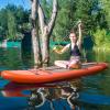 TLSUNNY 10'30'' Inflatable Stand Up Paddle Board, 3 Fins Paddleboard with Full SUP Accessories for All Skill Levels, Portable Two-Way Hand Pump and Carry Bag, for Yoga Fishing, 400LBS (Orange) view 2