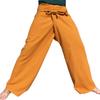 RaanPahMuang Thai Fisherman Pants Loose Yoga, Pirate, Harem, 100% Cotton, Unisex Mens Womens Kimono, XX-Large-3X-Large, Bright Light Brown view 1