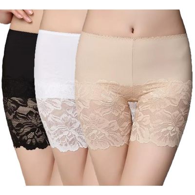 SIQITECHNO Women Lace Slip Shorts for Under Dress Anti Chafing Soft Lace Under Shorts Comfortable & Smooth Safety Shorts