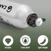 CAMPEAK liquid Fuel Bottle 0.5L for Outdoor Camping with Safety Valve,Silver view 2