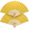 120pcs Personalized Folding Fan with Name Gift for Guests Custom Summer Wedding Fans Bulk Customize Engraved Bamboo Silk Hand Fans Bridal Bachelorette Wedding Birthdays Gifts Party Favors Fans view 1
