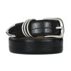 RISANTRY Women's Leather Alligator Belts for Jeans Dresses, Crocodile Print Leather Waist Belt Fashion Ladies Belts with Sliver Buckle view 1