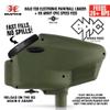 Maddog Empire Halo Too Automatic Electronic Paintball Loader with HK Army Epic Speed Feed and HPA Paintball Tank Fill Nipple Protector Accessory Package - Matte Olive w/Blackout SF view 3