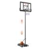 VEVOR Basketball Hoop, 44 inch Basketball Hoops Goal, 4-10 ft Adjustable Height Portable Backboard Hoop, Kids Adults Basketball Court with Wheels, Stand, Fillable Base, Basketball Hoop Outdoor Indoor view 1
