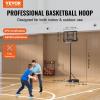 VEVOR Basketball Hoop, 44 inch Basketball Hoops Goal, 4-10 ft Adjustable Height Portable Backboard Hoop, Kids Adults Basketball Court with Wheels, Stand, Fillable Base, Basketball Hoop Outdoor Indoor view 2