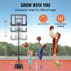 VEVOR Basketball Hoop, 44 inch Basketball Hoops Goal, 4-10 ft Adjustable Height Portable Backboard Hoop, Kids Adults Basketball Court with Wheels, Stand, Fillable Base, Basketball Hoop Outdoor Indoor view 4