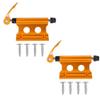 NineFit Basics 2PCS Mountain Bike Block Fork Mount, Universal Quick Release Bike Front Fork Mount Bracket Set, Aluminum Alloy, Bicycle Front Fork Fixed Clip Luggage Rack for Truck/Trailer/Bikes, yellow view 1