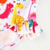Egmy Toddler Baby Girl Floral Print Cartoon Dinosaur Shoulder Straps Swimsuit Sleeveless Ruffles (Pink, 2-3 Years) view 2