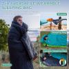 ATEPA Down Sleeping Bag for Adults, 650FP Recycled 35F 45F Wearable Ultralight 3 Season Packable Compact Sleeping Bags with Buttons & Stuff Sack for Backpacking Camping Hiking, Green view 4
