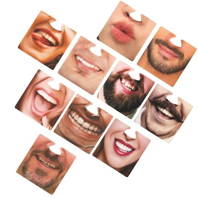 atcdfuw Set of 10 Entertaining Face Cover Cup Mat Combo Enjoyable Face Unique Cup Pads Multi Functional Face