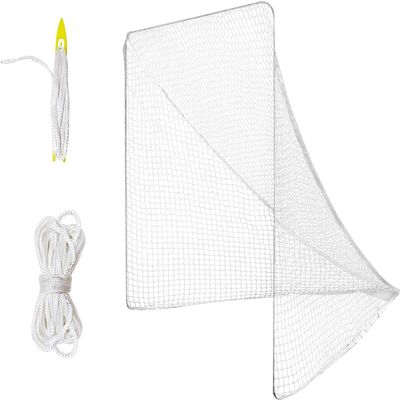 5mm 6X6X7 Heavy Duty Lacrosse Goal Net with 1XRandom Color Installation Tool and 2X49ft Lacrosse Net Lacing Rope Lacrosse Replacement Net for PracticeCompetition of Garage, Playground