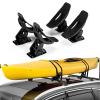 MTTXY 4Pcs Kayak Saddles, Boat Canoe Carrier Tie Down Straps Surf Ski Roof Top Mounted on Car SUV Truck Crossbar, Universal Kayak & Canoe Car Racks view 1