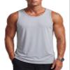 KEFITEVD Men's Workout Tank Tops Sleeveless Quick Dry UPF 80+ Summer Sun Shirt for Running Swim Gym Beach Light Grey S view 1