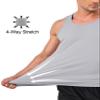 KEFITEVD Men's Workout Tank Tops Sleeveless Quick Dry UPF 80+ Summer Sun Shirt for Running Swim Gym Beach Light Grey S view 4