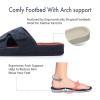 CORIFEI House Slippers for Men, Open Toe | Adjustable | Low Arch Support | Rubber Sole | Indoor Outdoor view 4