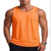 KEFITEVD Men's Workout Tank Tops Sleeveless Quick Dry UPF 80+ Summer Sun Shirts for Running Swim Gym Beach Orange M view 1