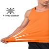 KEFITEVD Men's Workout Tank Tops Sleeveless Quick Dry UPF 80+ Summer Sun Shirts for Running Swim Gym Beach Orange M view 4