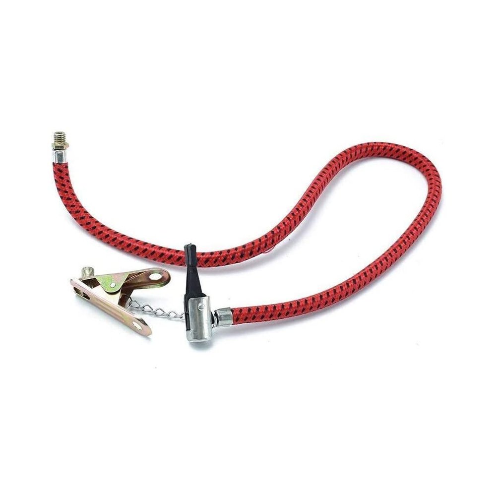 NineFit Basics Mini Portable Air Pump Bicycle Flexible Rubber Tube Hose Replacement Combined Cap Air Hose Durable and Clever