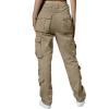 Match Cargo Pants Women,Hiking Pants Unisex Baggy Casual Work Pants with 8 Pockets British Khaki view 3