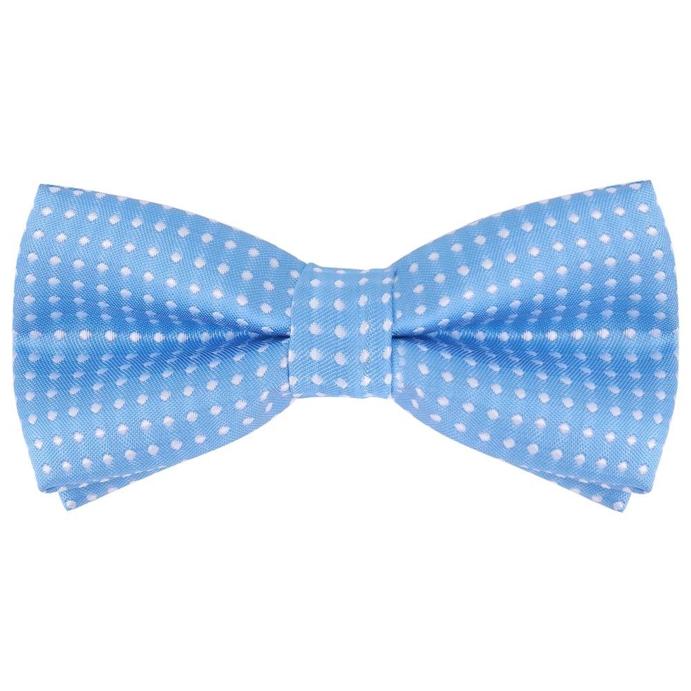 Bskifnn Dot Bow Ties Classic Adjustable Neck Bowtie for Child Boys Toddlers Wedding Party Graduation Dress up (Dots, Light Blue)