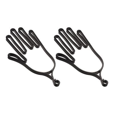 M METERXITY 2 Pack Golf Gloves Stretcher - Plastic Golf Gloves Holder Right and Left Hand, Light & Durable, Apply to Sports Gloves Maintenance (Black)