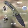 BARRYSAIL Folding Pocket Knife, 3.3 Inch D2 Steel Blade G10 Handle Small EDC Knife with Liner Lock, Pocket Clip for Men Women, Perfect Tool for Camping Hunting Survival view 2