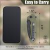 BARRYSAIL Folding Pocket Knife, 3.3 Inch D2 Steel Blade G10 Handle Small EDC Knife with Liner Lock, Pocket Clip for Men Women, Perfect Tool for Camping Hunting Survival view 3