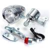atcdfuw Retro Bicycle Motorized Bike Friction 12V 6W Generator Headlight Tail Light Kit Bike Speedometer