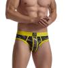JOCKMAIL Men's Underwear Briefs Men's Sexy Briefs Breathable Comfortable Mesh Underwear Men's Low Rise Briefs (US, Alpha, X-Large, Regular, Regular, Yellow) view 4