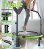 BCAN 40" Foldable Mini Trampoline, Rebounder Trampoline for Adults, Adjustable Foam Handle, Exercise Rebounder for Adults Indoor/Garden Workout, Max Load 330lbs, Green view 4