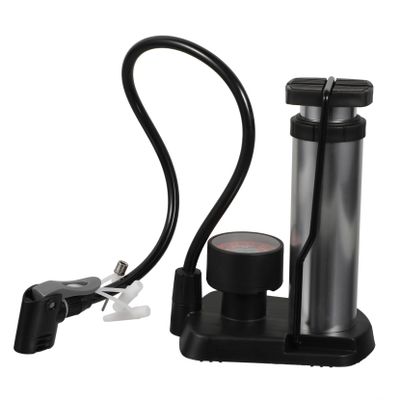 WHAMVOX Foot Pump Barometer Quick Inflate for Bikes Electric Bikes Motorcycles More French Valve Aluminum Alloy