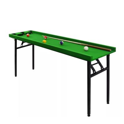YJJZM Portable Billiard Pool Table, Miniature Pool Practice Table with Folding Table Legs, for Beginner Recroom Livingroom (Color : Green2, Size : 2x0.5m/6.56x1.64ft)