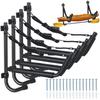 BALAVA Kayak Storage Rack,Kayak Wall Mount,Heavy Duty Kayak Racks for Garage,Folding Kayak Hanger Kayak Hook With Paddle Rack Fixing Strap for Kayaks,Paddle Boards,Surfboards,Snowboards(Black,4pack)