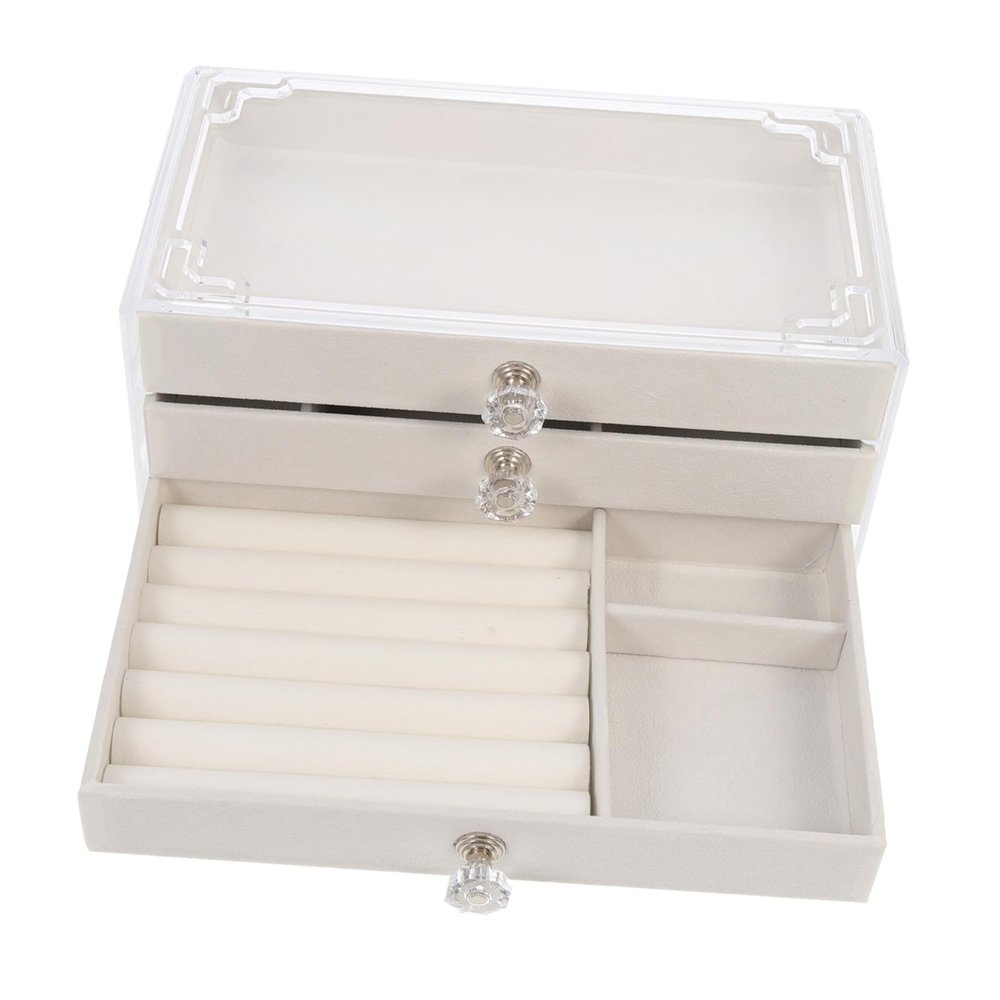 CALLARON Luxury Jewelry Storage Case Decorative Box for Earrings Necklaces Bracelets for Retail and Home Use