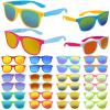 24 Pack Sunglasses Bulk - 12 Neon Sun Glasses with UV400 Protection, Great Gift for Pool, Beach, Birthday, Goody Bag Filler, Party Toys, Outdoor Party Supplies for Kids, Teens, Adults view 1
