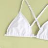 3pcs Kids Swimsuit Girl Bathing Suit Soild Bikini Swimsuits Tops Underpants Print Skirt Swimwear Set (A-White, 9-12 Years) view 4