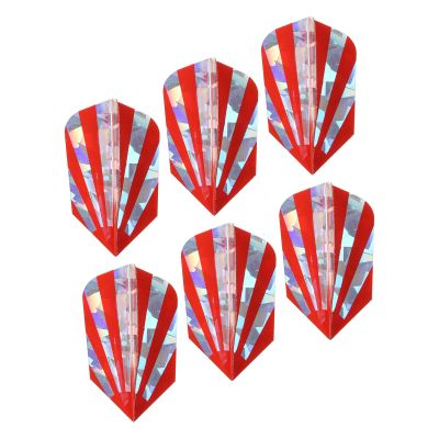 M METERXITY 6 Pack Slim Dart Flights - PET Dart Accessories, Apply to Darts Game/Party/Entertainment (Red)