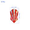 M METERXITY 6 Pack Slim Dart Flights - PET Dart Accessories, Apply to Darts Game/Party/Entertainment (Red) view 3
