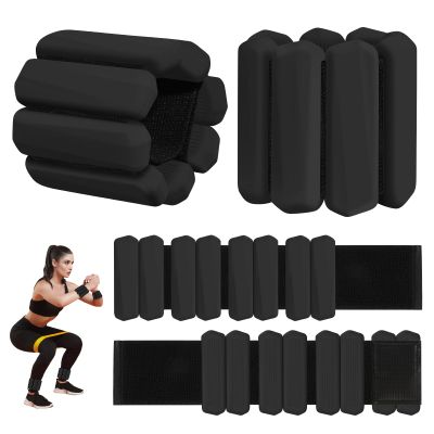 Wrist Weights Set of 2(1Lbs Each), Adjustable Wrist and Ankle Weights for Women and Men, Wearable Arm & Leg Weights Set for Walking, Yoga, Swimming, Cardio, Aerobics, Gym (Black)