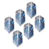 M METERXITY 6 Pack Slim Dart Flights - PET Dart Accessories, Apply to Darts Game/Party/Entertainment (Blue Silver Tone) view 1