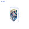 M METERXITY 6 Pack Slim Dart Flights - PET Dart Accessories, Apply to Darts Game/Party/Entertainment (Blue Silver Tone) view 3