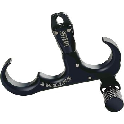 sntxmy Bow Release for Compound Bow, Archery Release Trigger, Compound Bow Release, Thumb Release. (3 Finger Bow Release, Light Black)