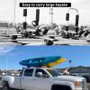 Kayak Roof Rack, Boat Kayak Canoe Roof Carrier Rack of Bilateral J-Style Folding, Lightweight Double Kayak Holder, Ski Board Rooftop Mount on Car, Truck and SUV Crossbar view 2